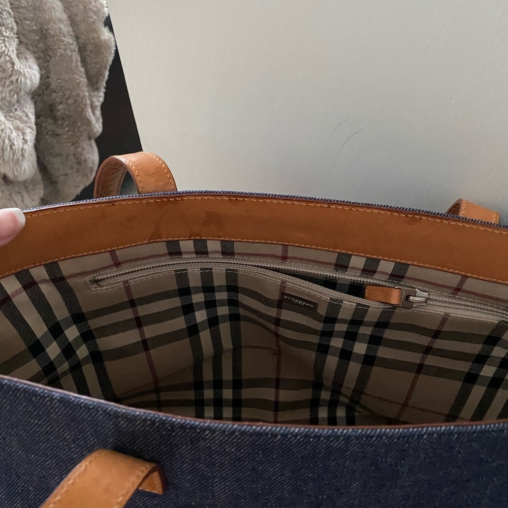 Burberry London Denim Nova check tote beach bag - Picture 6 of 12
